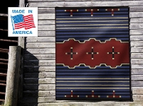 Rug hanging on wall - Red and Blue Big Chief design
