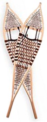 Wooden Rawhide snowshoes, Ojibwa Style